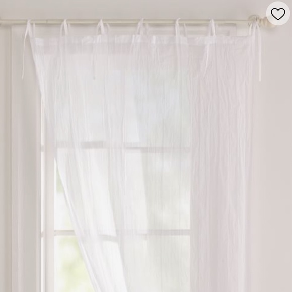 Pottery Barn Teen Accents Twisted Sheer White Drapes Poshmark